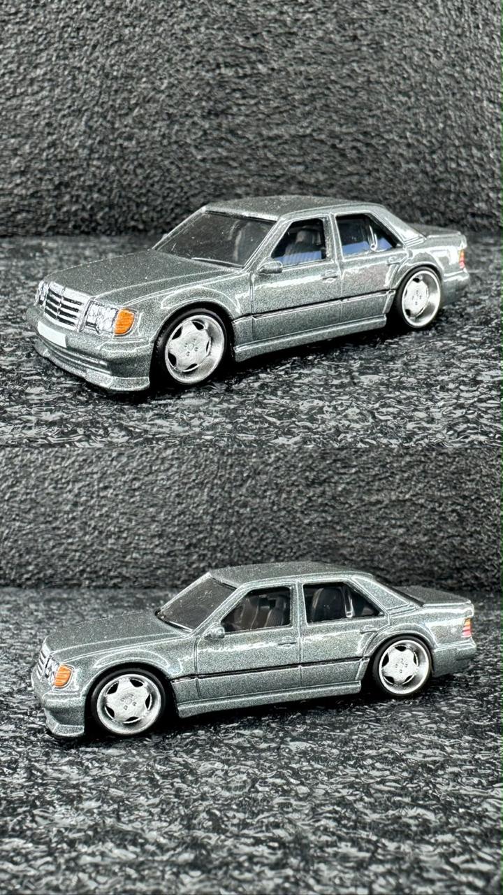 Rodas 1:64 Cromo Silver – Monobloco AMG (look Mercedes 500E Cinza)