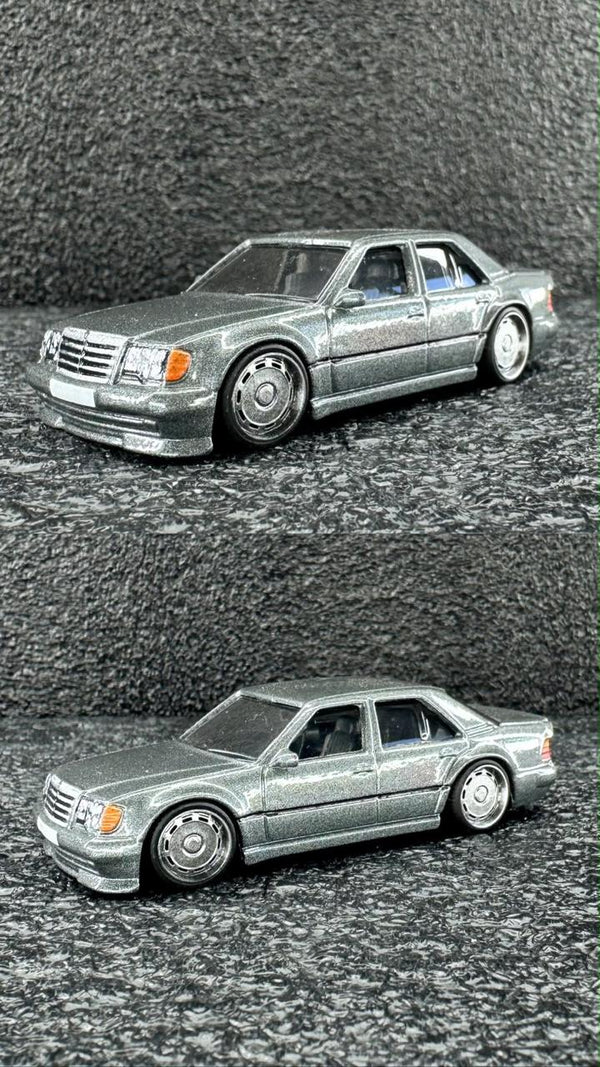 Rodas 1:64 Cromo Silver – Monobloco AMG Clássico (look Mercedes 500E Cinza)