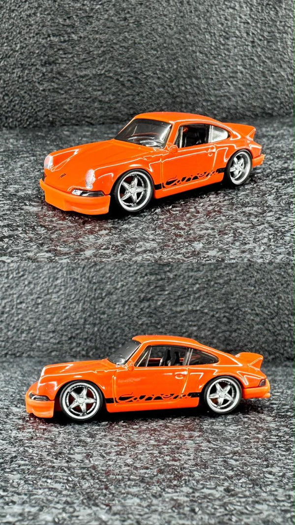 Rodas 1:64 Cromo Silver – Penta Aro Fundo (look Porsche 911 Carrera Laranja)