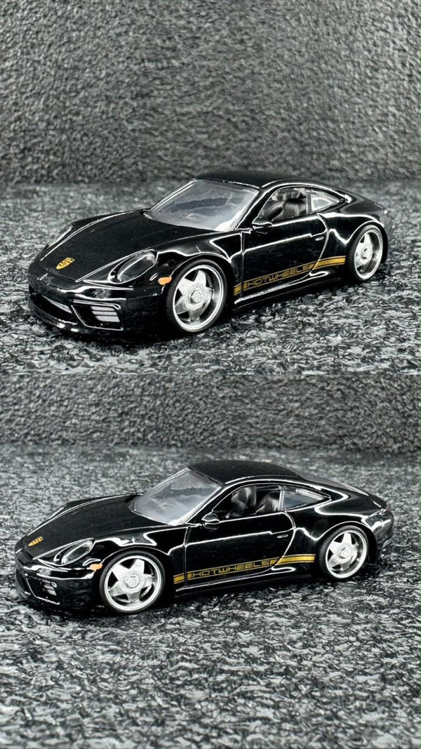 Rodas 1:64 Cromo Silver – Penta Clássica (look Porsche 911 Preto)