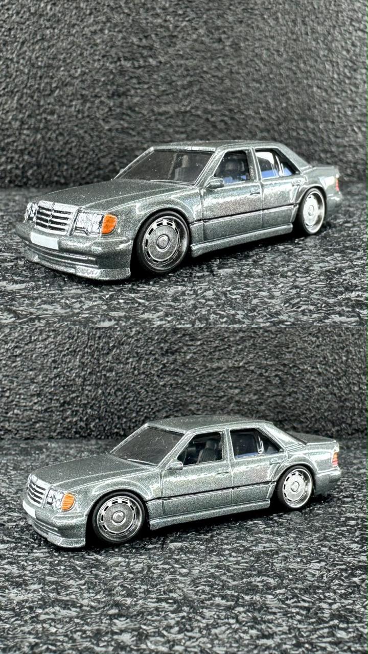 Rodas 1:64 Cromo Silver – Monobloco AMG Clássico (look Mercedes 500E Cinza)